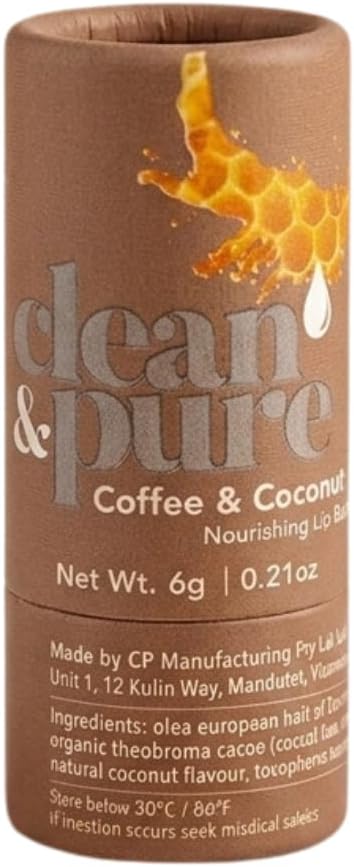 Clean & Pure Coffee and Coconut Lip Balm - Shop  Lip Balm at  Trekaline