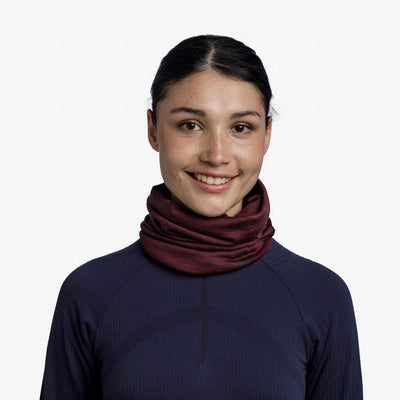 Buff Merino Lightweight Neckwear - Solid Garnet