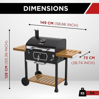 Royal Gourmet Deluxe 30-Inch Charcoal Grill