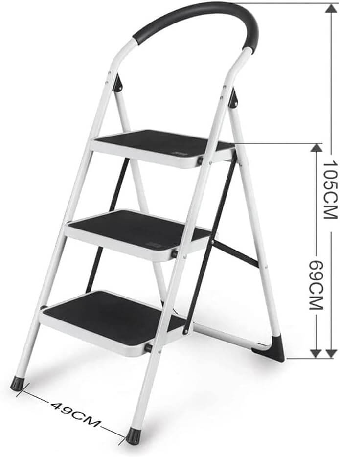 Procamp 3-Steps Folding Steel Ladder - Shop  Ladders at  Trekaline