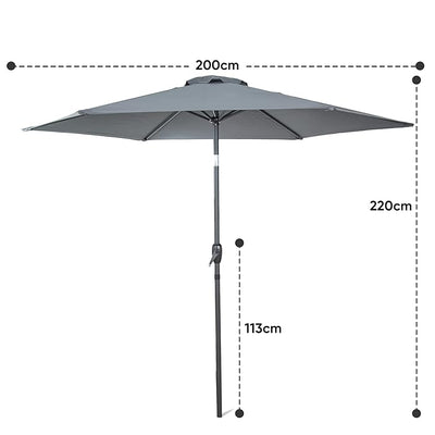 Procamp Crank Outdoor Garden Umbrella 2.7m - Shop  Umbrellas at  Trekaline