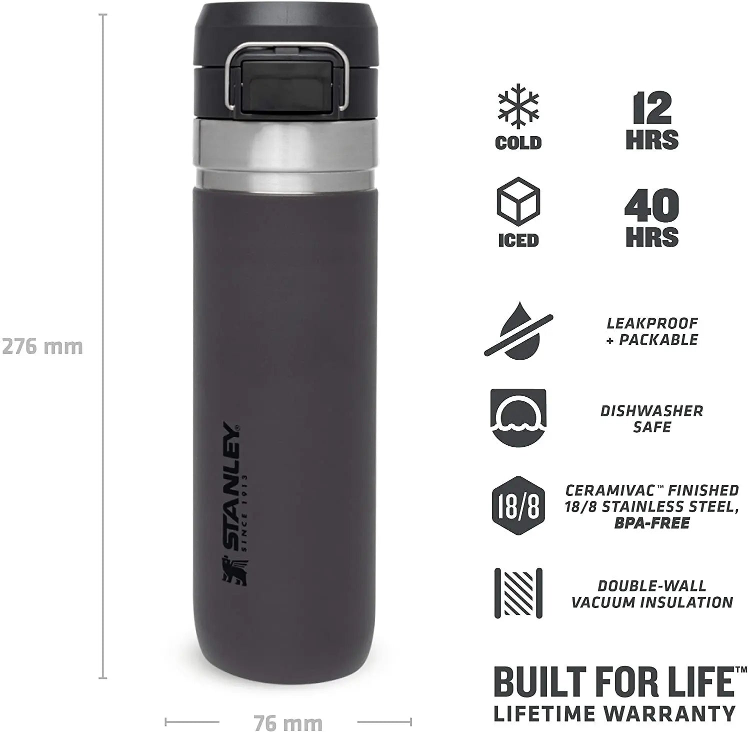 Stanley Go Quick Flip Water Bottle 24 oz - Shop  Water Bottles at  Trekaline
