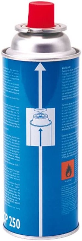 Campingaz CP250 Isobutane Cartridge for Bistro stoves, efficient fuel for outdoor cooking.