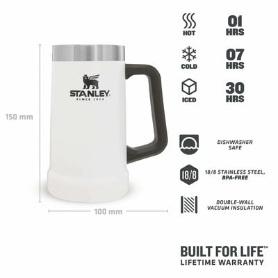 Stanley Adventure Big Grip Beer Stein 24 oz - Shop  Camping Mugs at  Trekaline