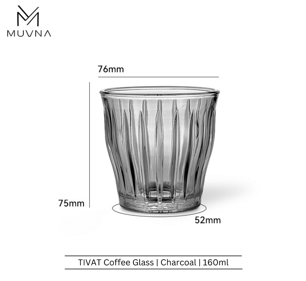 Muvna TIVAT Ribbed Glass Cup 100 ml