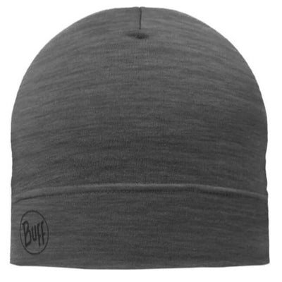 Buff Merino Lightweight Beanie Solid Grey Wool Cap