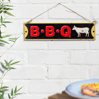 La Hacienda Steel Embossed BBQ Wall Sign