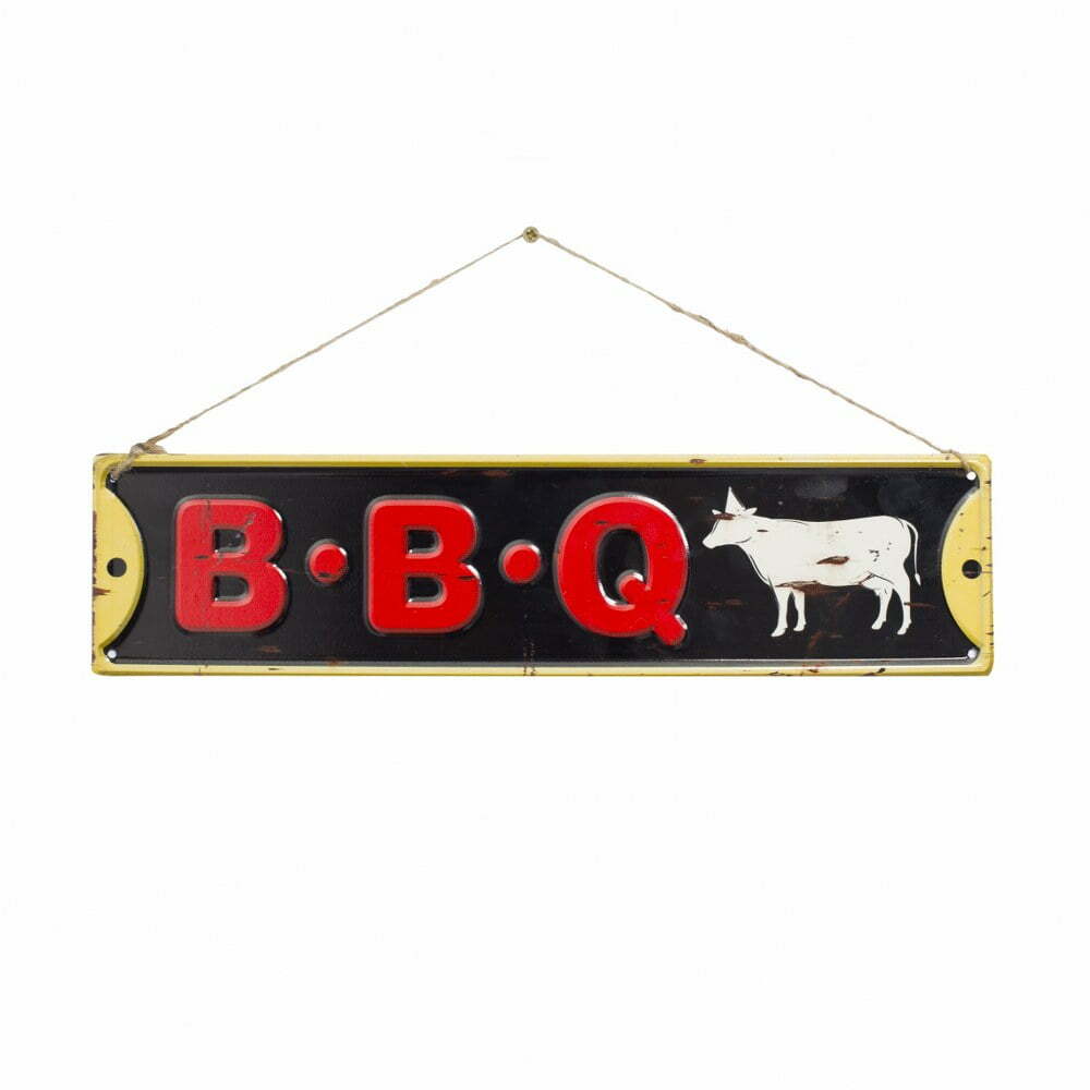 La Hacienda Steel Embossed BBQ Wall Sign