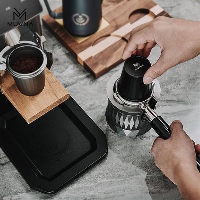 Muvna 58mm Aluminum Coffee Dosing Cup Black