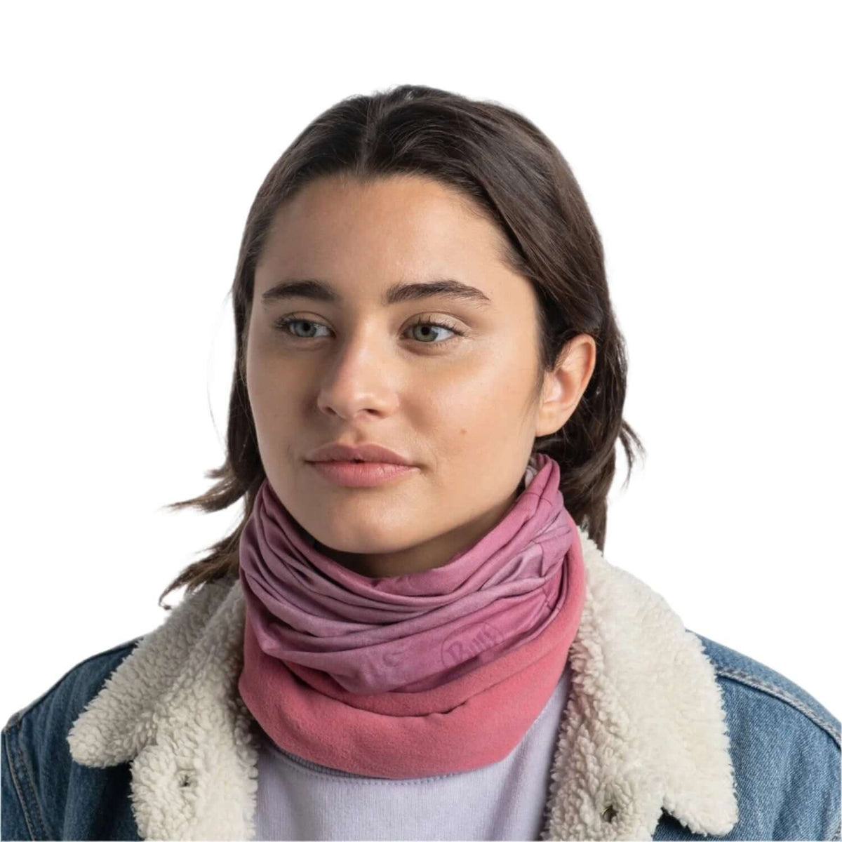 Buff Polar Fleece Scarf Tulip Pink Winter