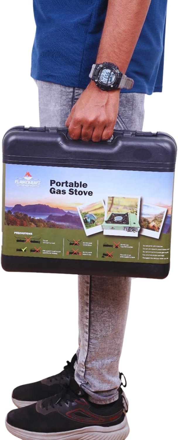 Flamekraft Portable Gas Stove with Ceramic Burner - Shop  Camp Stoves at  Trekaline