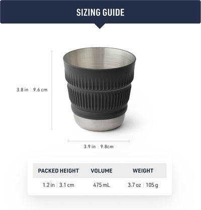 Sea to Summit Detour Stainless Steel Collapsible Mug 16 oz - Shop  Camping Cups at  Trekaline