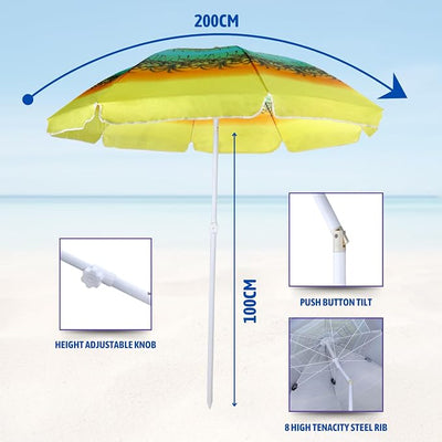 Procamp Portable Beach Umbrella 2m - Shop  Umbrellas at  Trekaline