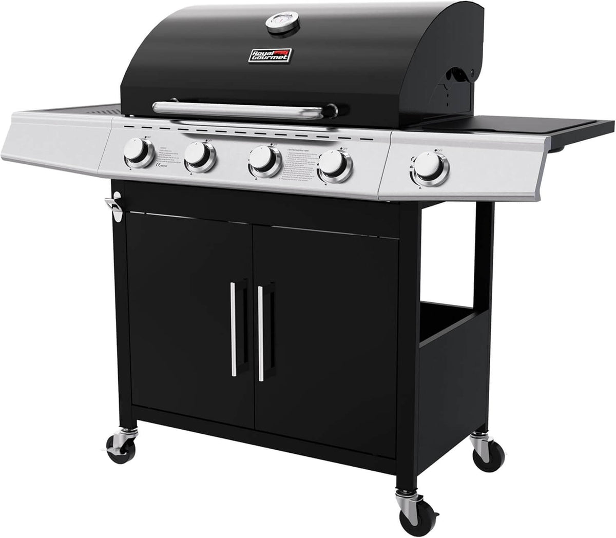 Royal Gourmet 4-Burner Gas Grill with Side Burner