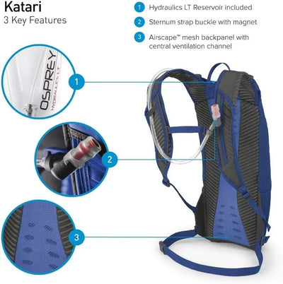 Osprey Katari 1.5 Cycling Hydration Backpack - Men - Shop  Cycling Hydration Backpacks at  Trekaline