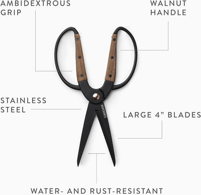 Barebones Garden Scissors Walnut Large - Shop  Garden Tools at  Trekaline
