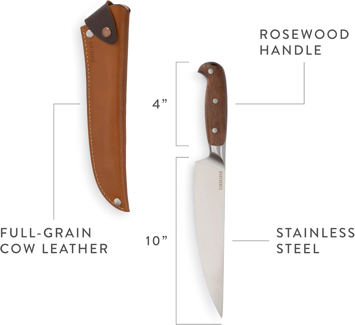 Barebones Wilderness Chef Knife 20 cm - Shop  Camping Knives at  Trekaline