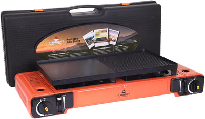 Flamekraft Portable Double Burner Gas Stove - Shop  Camp Stoves at  Trekaline