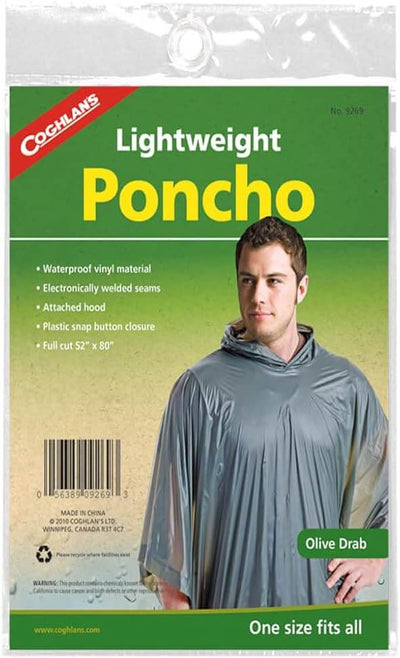 Coghlan's Waterproof Emergency Rain Poncho - Shop  Rain Ponchos at  Trekaline