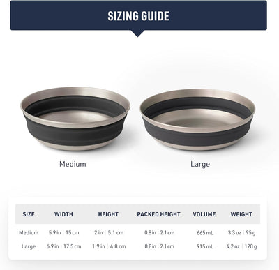Sea to Summit Detour Stainless Steel Collapsible Bowl - Shop  Camping Bowls at  Trekaline