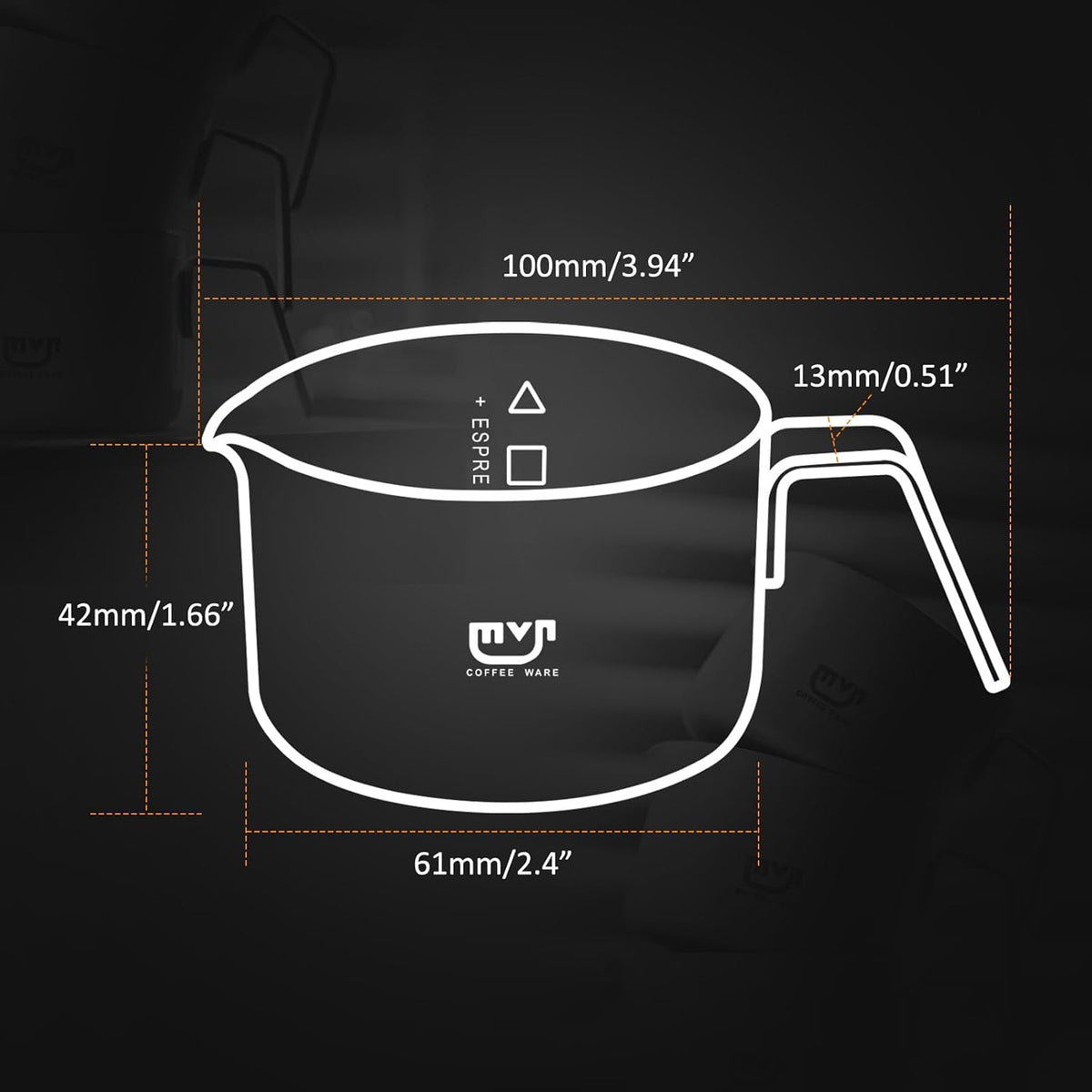 Muvna Xingyu Espresso Cup Stainless Steel 100 ml