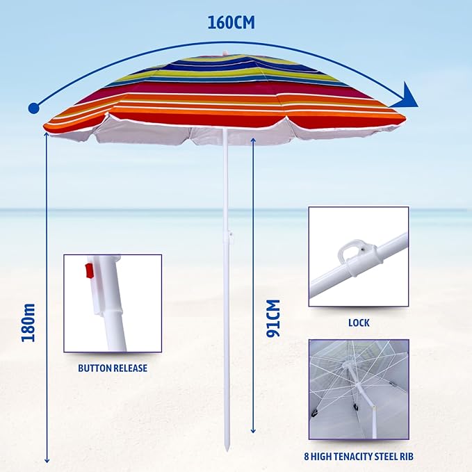 Procamp Portable Beach Umbrella 1.6m - Shop  Umbrellas at  Trekaline