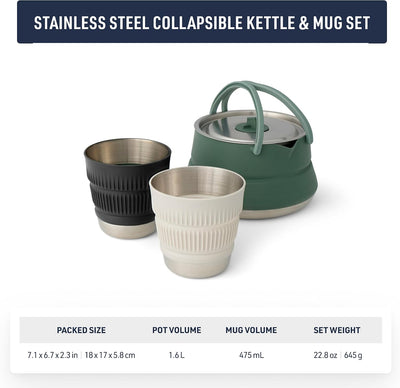 Sea to Summit Detour Stainless Steel Kettle Set - Shop  Camping Utensil Sets at  Trekaline
