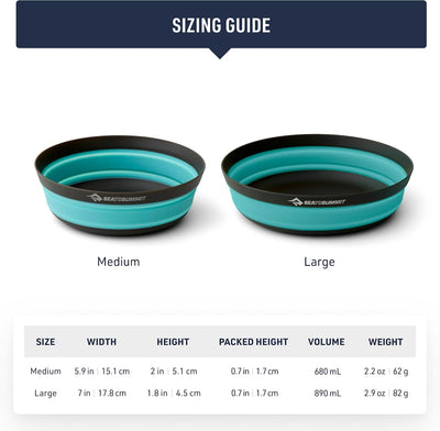 Sea to Summit Frontier Ultralight Collapsible Bowl - Shop  Camping Bowls at  Trekaline