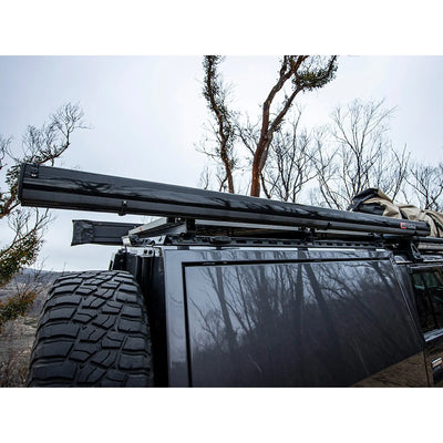 Aluminium Awning with LED Light Kit - 2m x 2.5m - Black