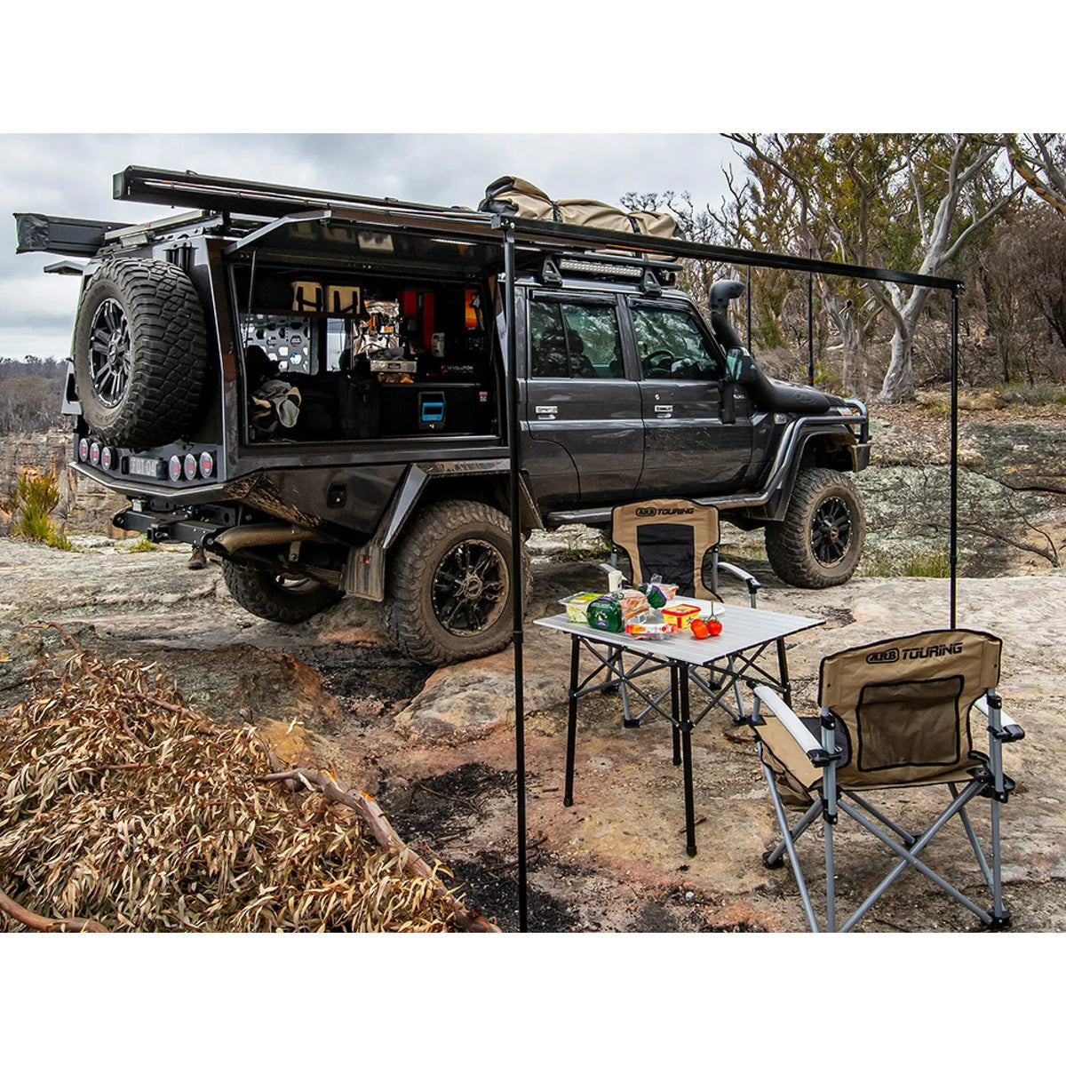 ARB Aluminum Awning with Light Kit - 2.5m x 2.5m - Black