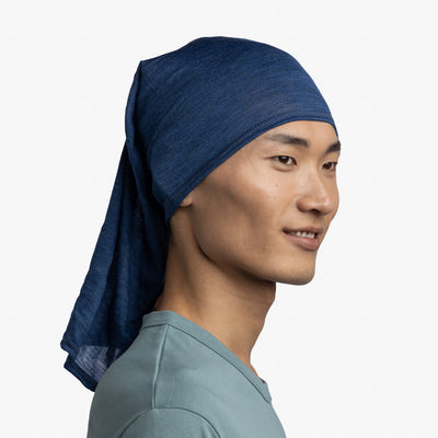 Buff Merino Lightweight Neckwear - Multistripes Indigo