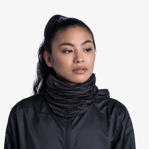 Buff Reflective UV Neck Gaiter Solid Black