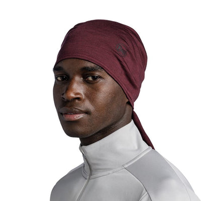 Buff Merino Lightweight Neckwear - Solid Garnet