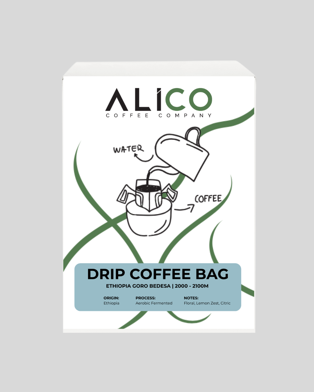 Alico Coffee Ethiopia Goro Bedesa Fermented Drip Coffee Bags