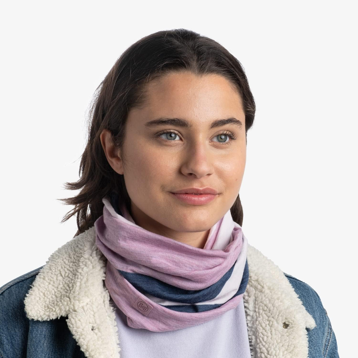 Buff Merino Move Multifunctional Neckwear - Pansy