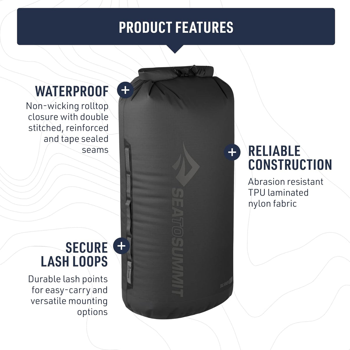 Sea to Summit Big River Dry Bag 35L - Shop  Roll-Top Dry Bags at  Trekaline