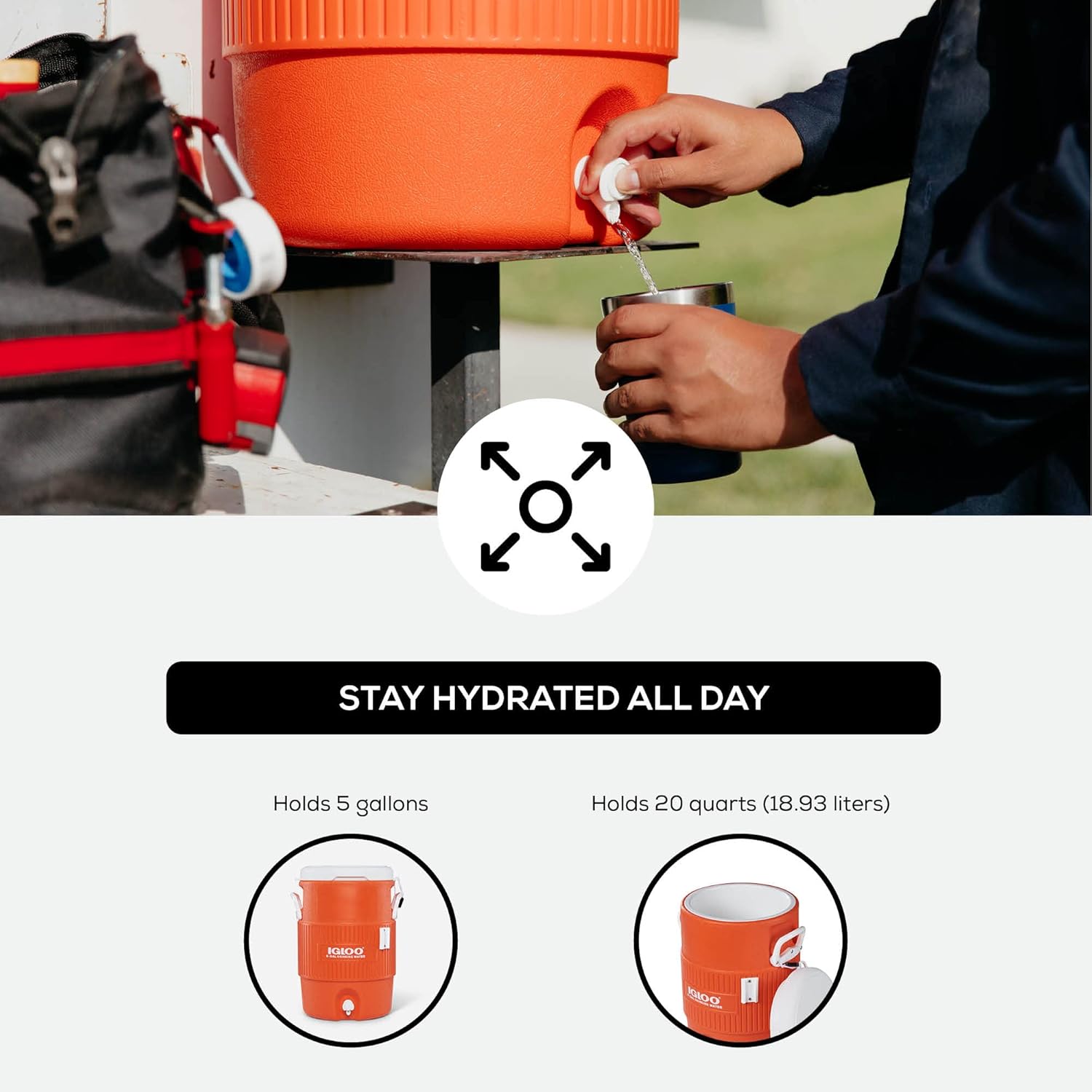 5 Gallon Seat Top Drinks Cooler - 19L - Shop  Water Jugs at  Trekaline