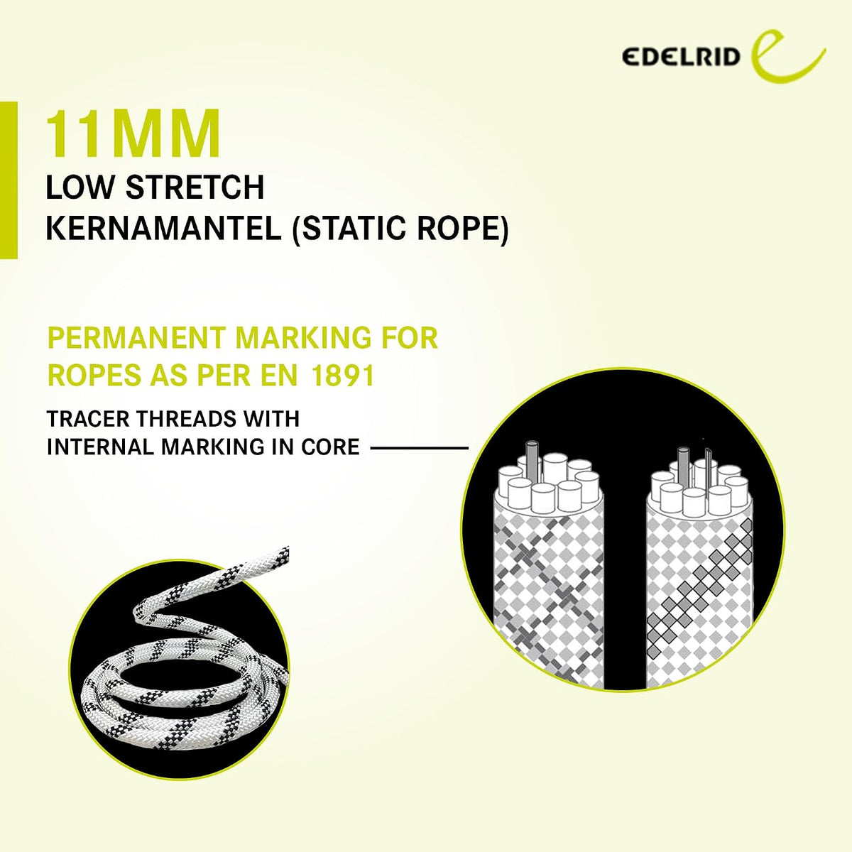 Edelrid Static Low Stretch Rope 11 mm