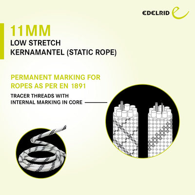Edelrid Static Low Stretch Rope 11 mm