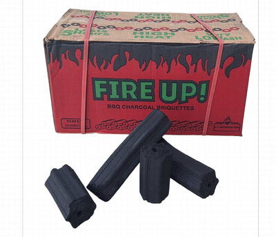 Fire Up Natural BBQ Charcoal Briquettes 10kg - Shop  Alternate Fuels at  Trekaline