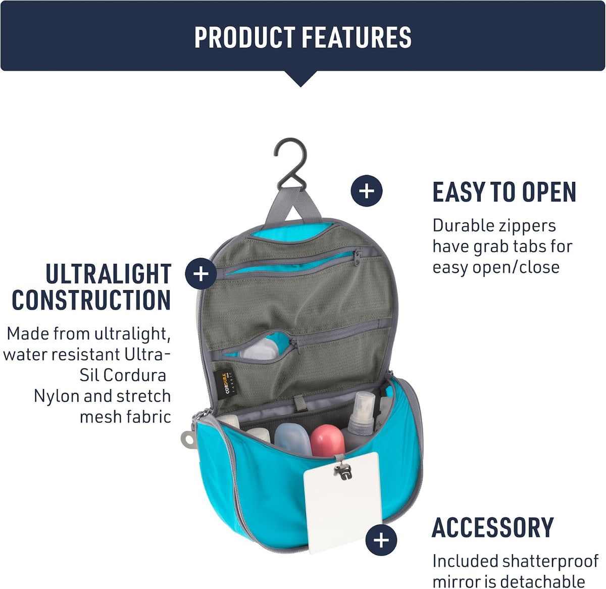Sea to Summit Ultra-Sil Hanging Toiletry Bag - Shop  Toiletry Bags at  Trekaline
