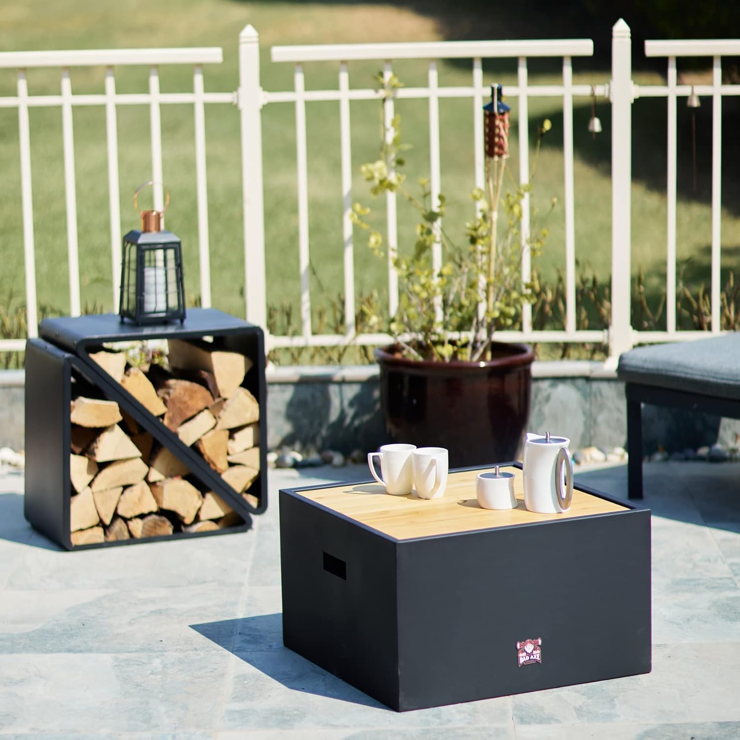 Bad Axe The Log Cabin Fire Pit - Shop  Fire Pits at  Trekaline