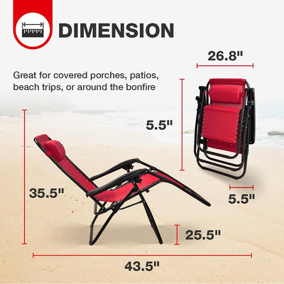 Procamp Zero Gravity Reclining Lounge Chair - Shop  Camp Chairs at  Trekaline