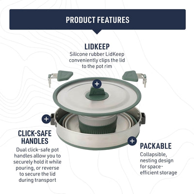 Sea to Summit Detour Stainless Steel One Pot Cook Set - Shop  Camping Utensil Sets at  Trekaline