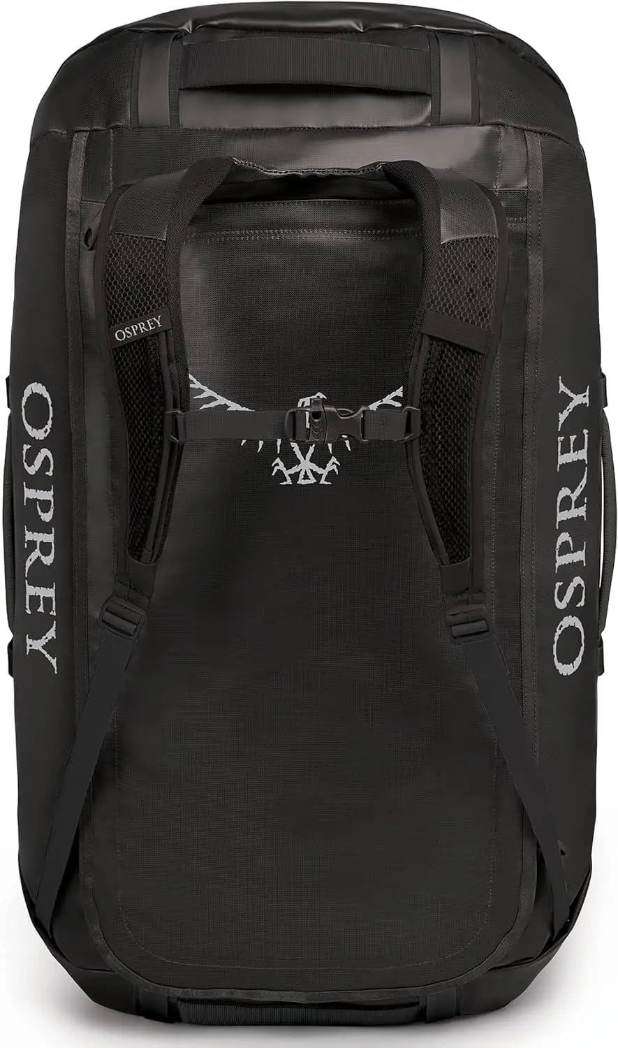 Osprey Transporter Duffel 120 with stowaway harness and weather-resistant fabric, ideal for heavy gear and travel.