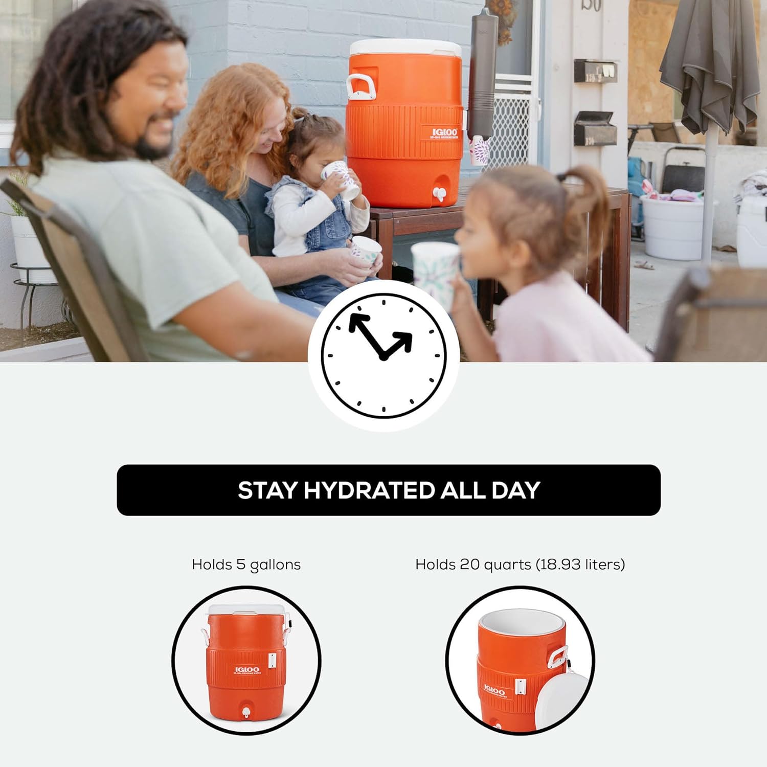 Seat Top 10 Gallon Water Jug with Cup Dispenser - Shop  Water Jugs at  Trekaline