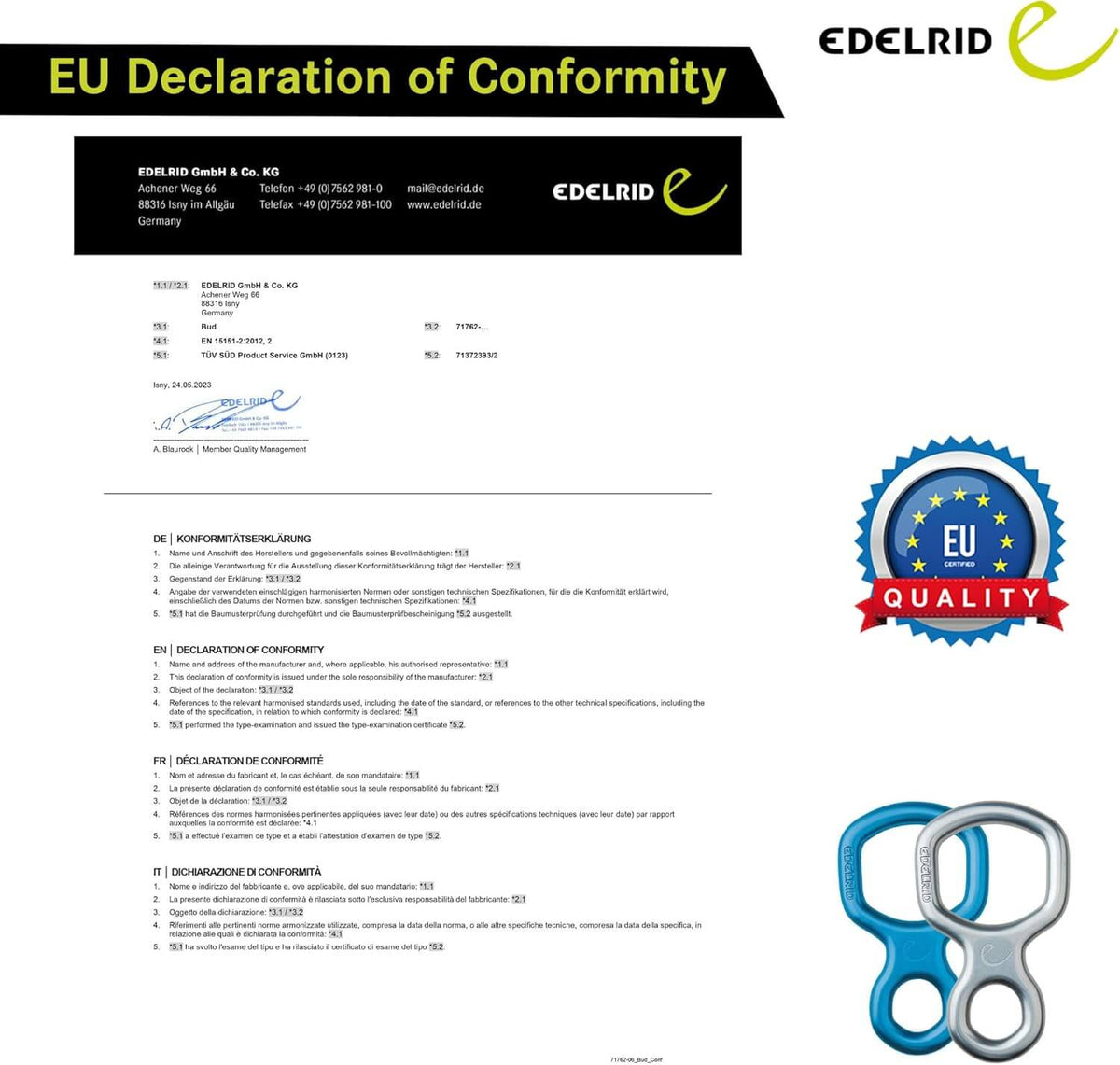 Edelrid Bud Figure 8 Aluminum Descender