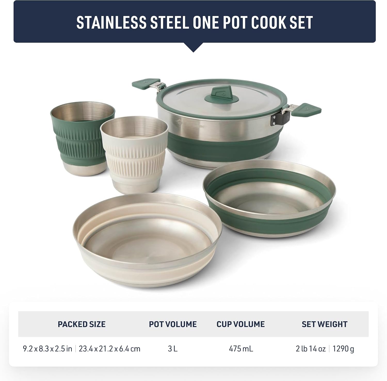 Sea to Summit Detour Stainless Steel One Pot Cook Set - Shop  Camping Utensil Sets at  Trekaline