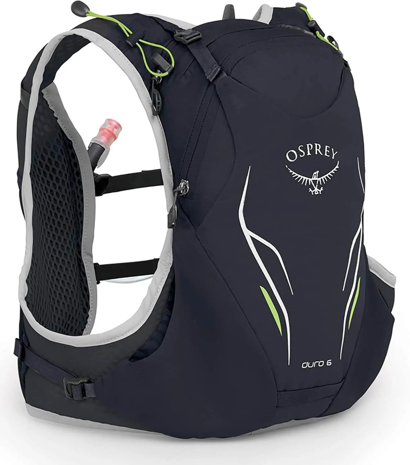 Osprey Duro 6 - Men trail running backpack with 1.5-liter reservoir, ideal for long distances, made of 100% recycled materials.