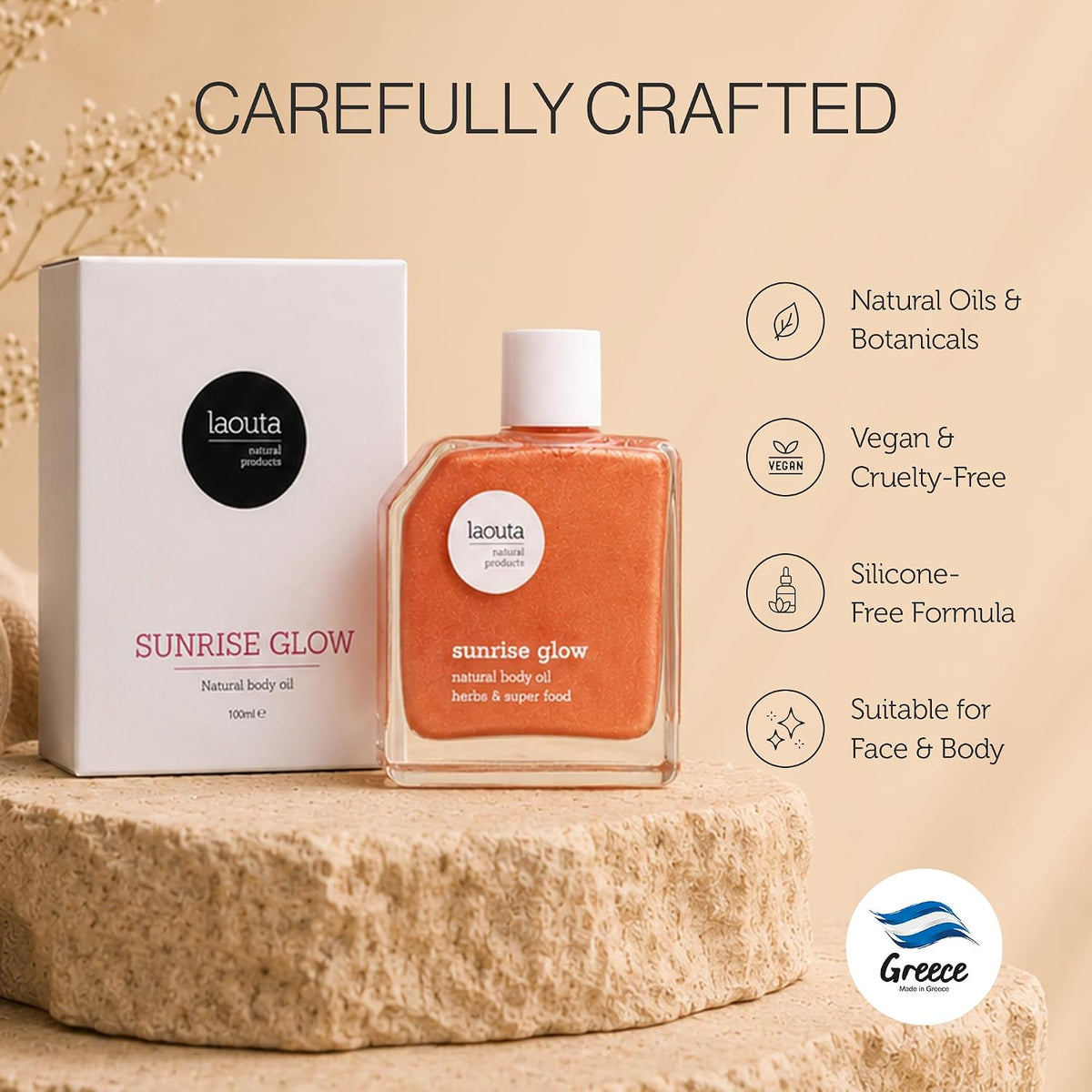Laouta Sunrise Glow Body Oil Silica Free